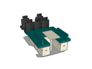 Module ID-BALLE : vue 3D aménagement van par ID CAMP