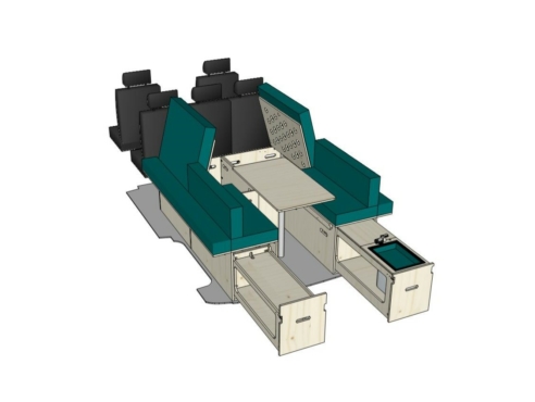 Module ID-BALLE : vue 3D aménagement van par ID CAMP