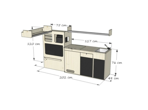 Module ID-FILE M : vue 3D aménagement van par ID CAMP