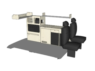 Module ID-FILE M : vue 3D aménagement van par ID CAMP