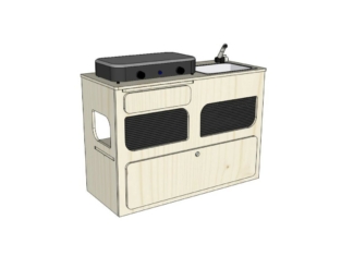 Module ID-INETTE M : vue 3D aménagement van par ID CAMP