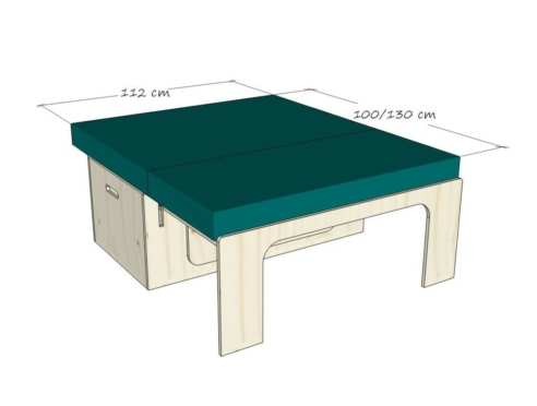 Module ID-PEIGNE L : vue 3D aménagement van par ID CAMP