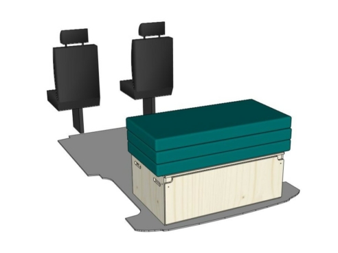 Camper box ID PLIE S : vue 3D aménagement van par ID CAMP